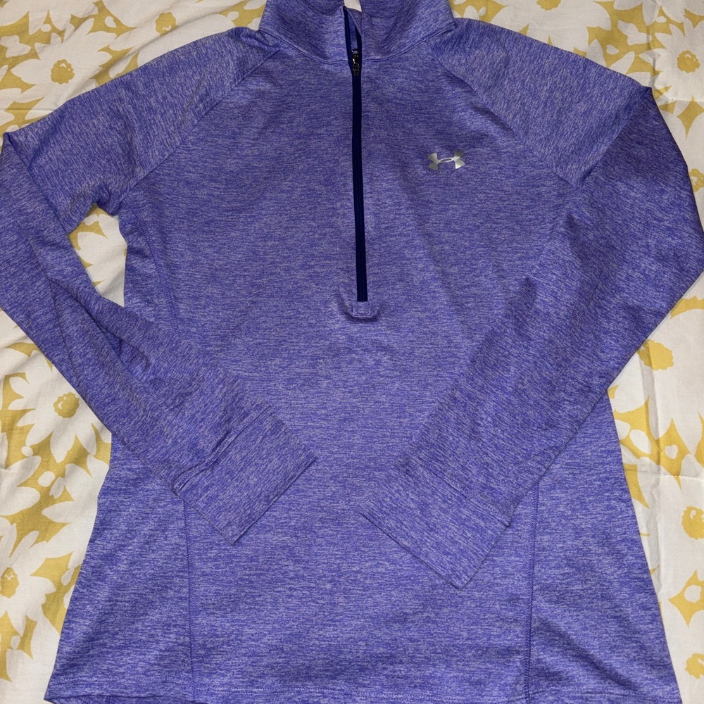 Under Armour Lavender Performance Mock Neck 3/4 zip Pullover